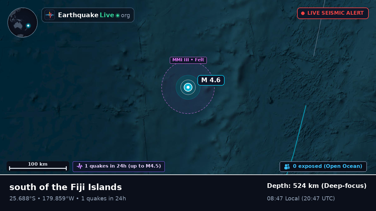 South Pacific Ocean (Kermadec Islands)
