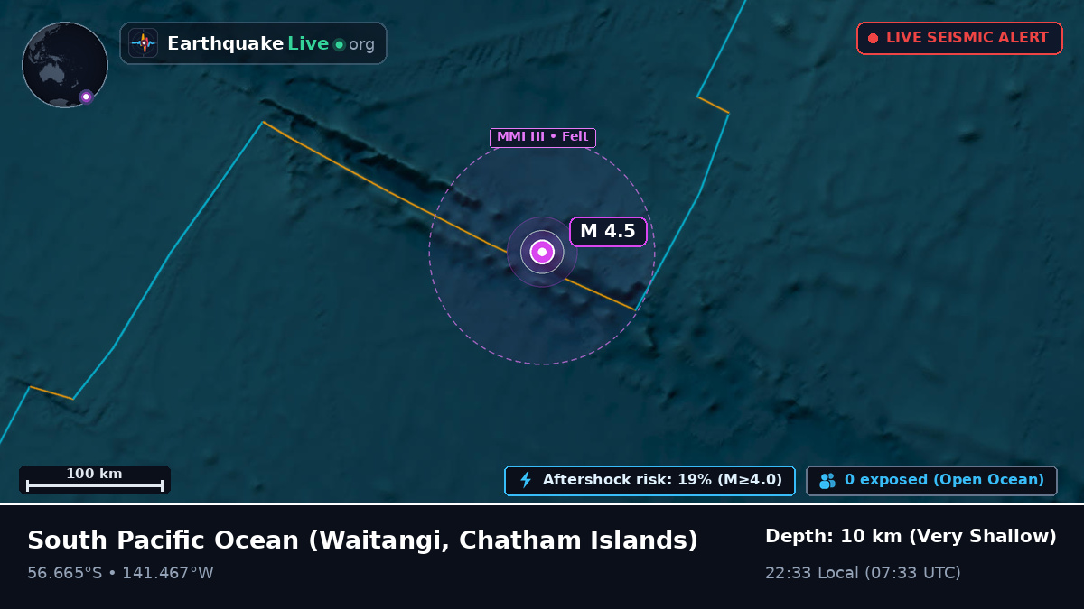 South Pacific Ocean (Chatham Islands)