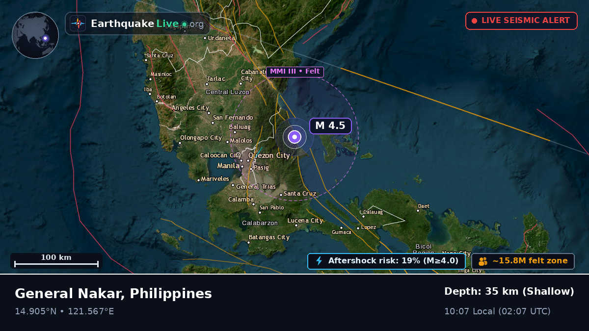 Off the coast of Quezon City, Philippines