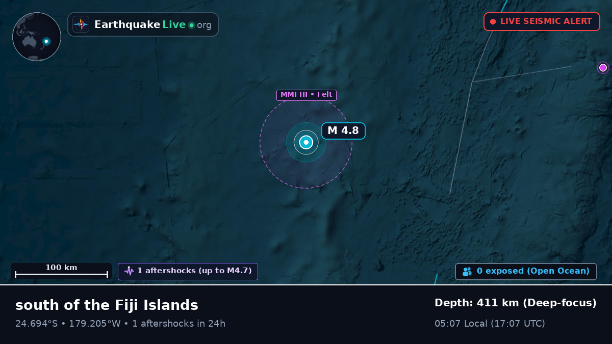 South Pacific Ocean (Kermadec Islands)