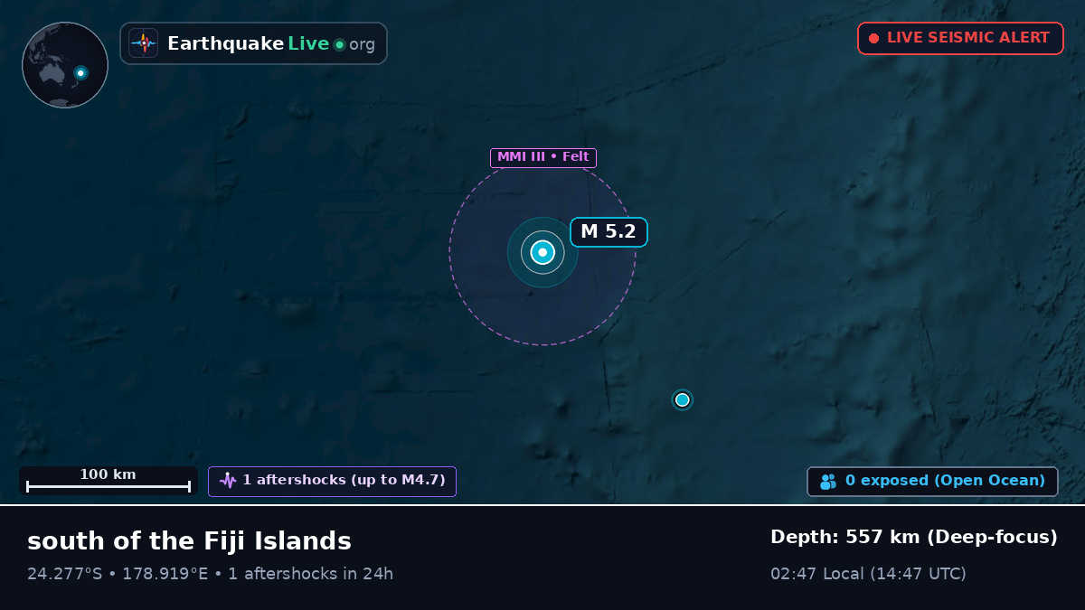 South Pacific Ocean (Kermadec Islands)