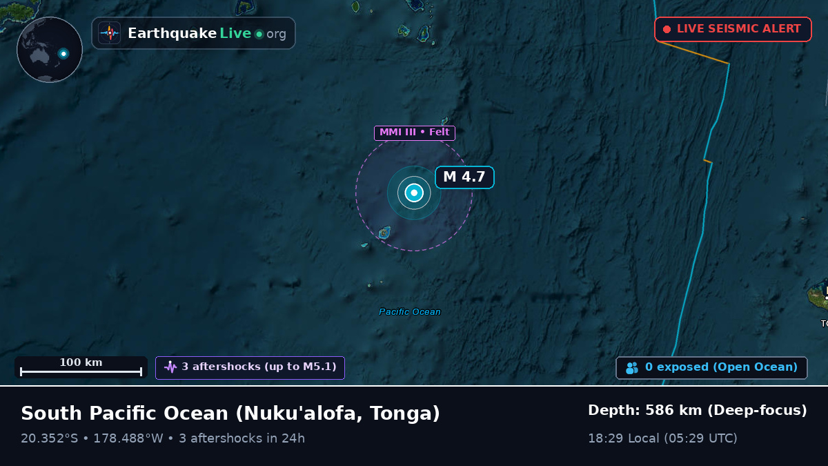 South Pacific Ocean (Tonga)