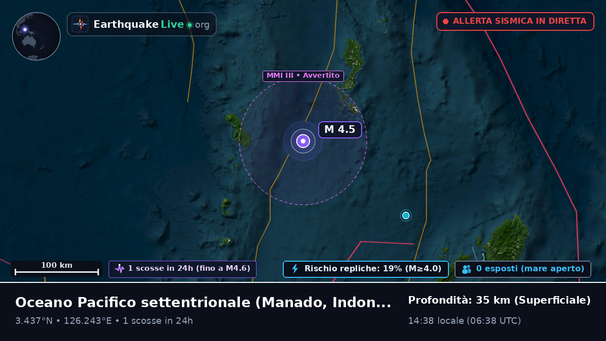 Oceano Pacifico settentrionale (Indonesia)