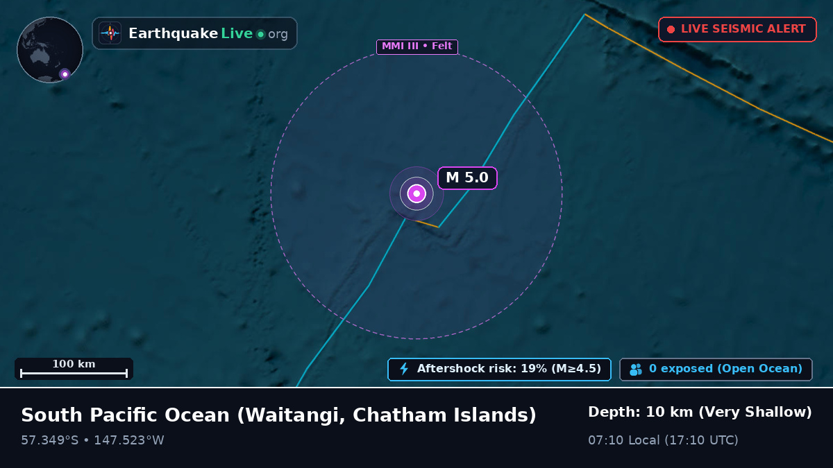 South Pacific Ocean (Chatham Islands)