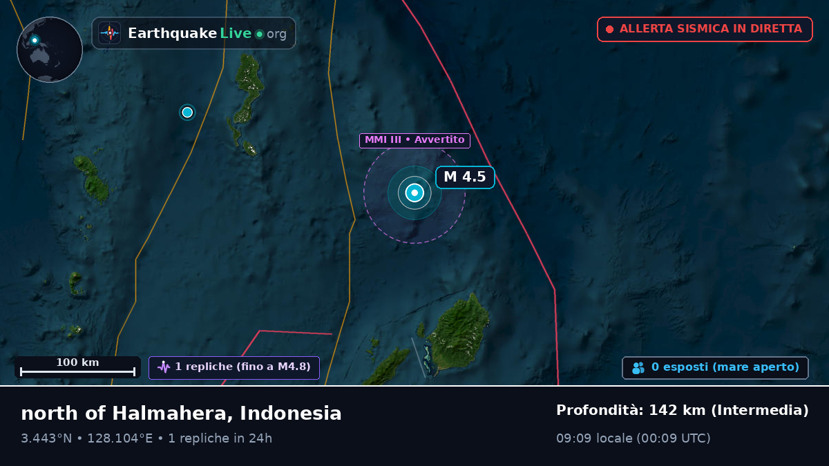 Oceano Pacifico settentrionale (Indonesia)