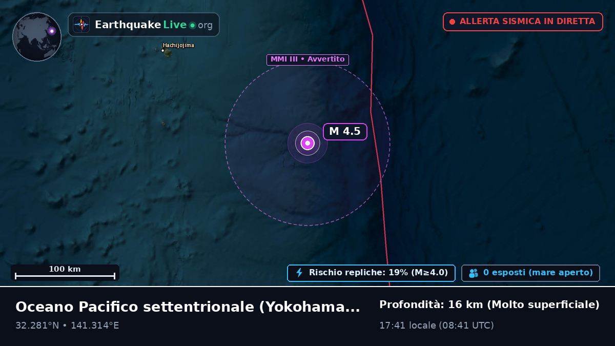 Oceano Pacifico settentrionale (Giappone)