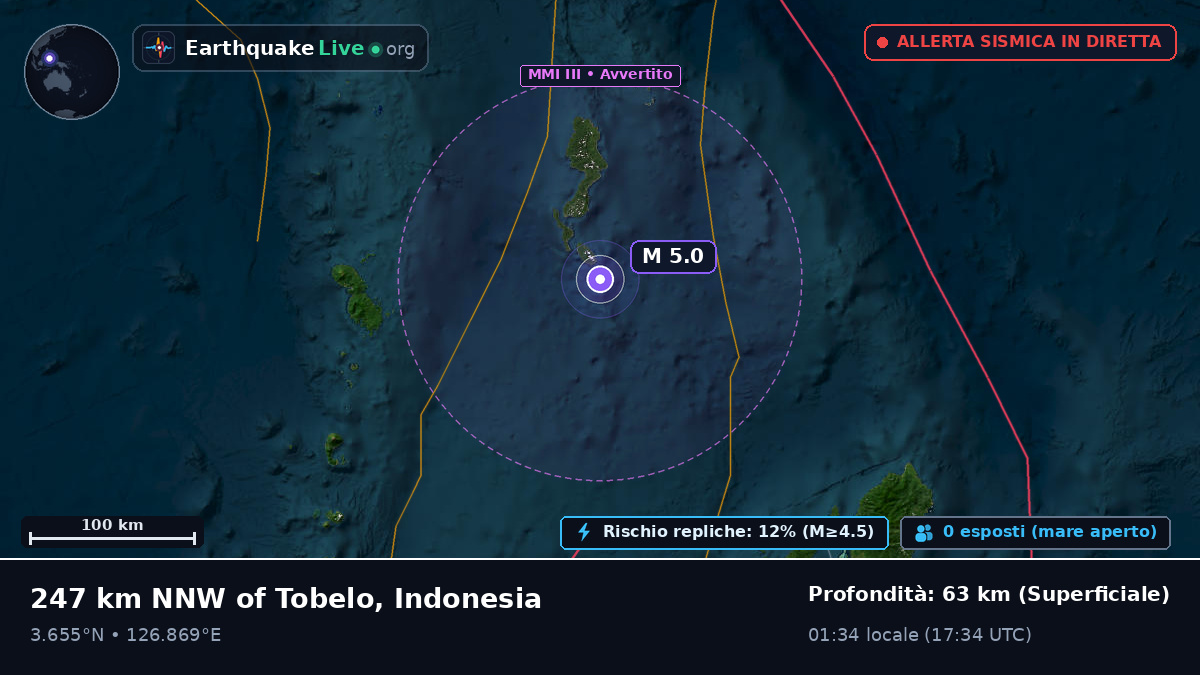 Oceano Pacifico settentrionale (Indonesia)