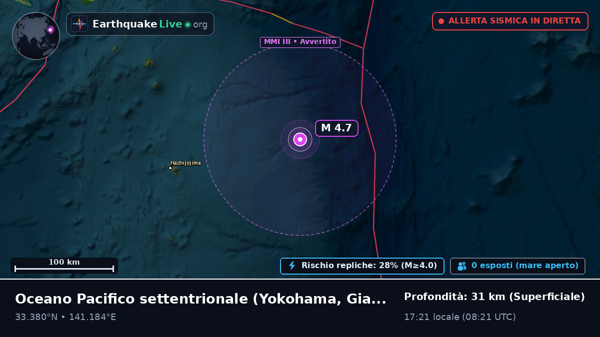 Oceano Pacifico settentrionale (Giappone)