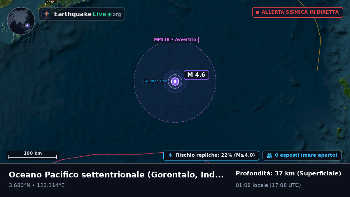 Oceano Pacifico settentrionale (Indonesia)