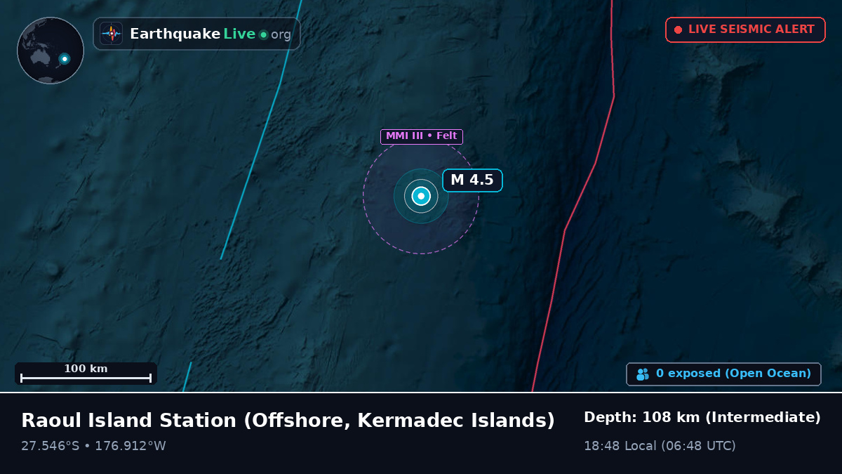 Off the coast of Raoul Island Station, Kermadec Islands